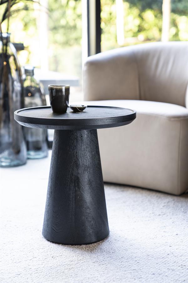 Bijzettafel Ron 46x49 - zwart