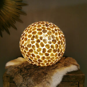 Tafellamp Schelpenbol Turtle Gold 40 cm