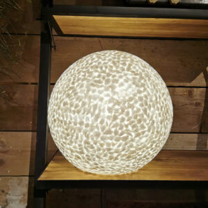 Tafellamp Wangi White - Staande bol - Schelpenlamp 40 cm
