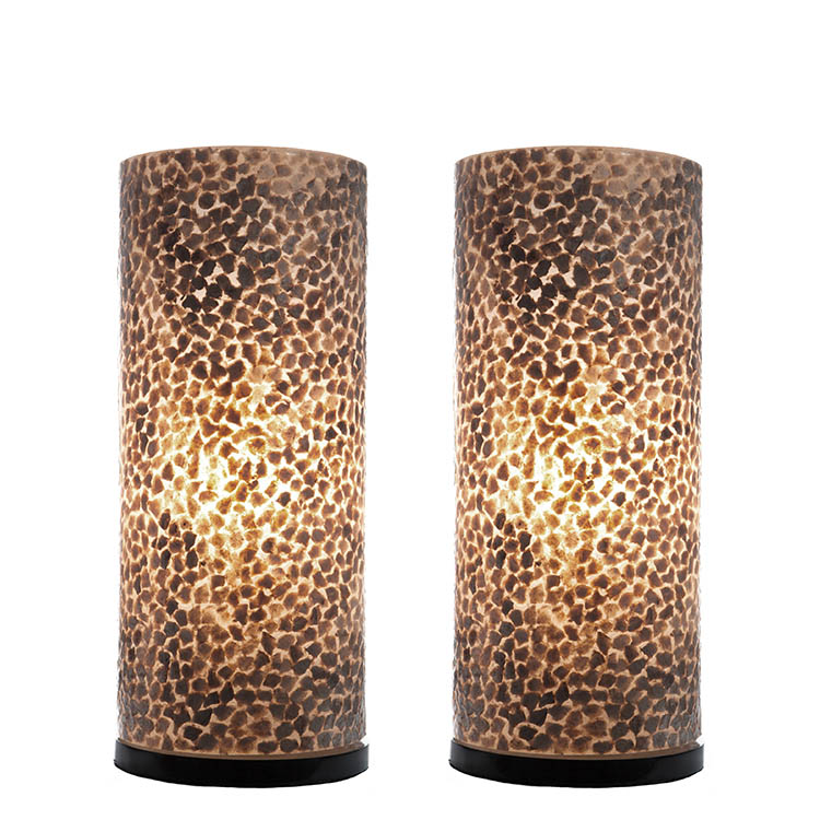 Tafellamp Wangi Gold - Cilinder - Schelpenlamp 40 cm - Afbeelding 6