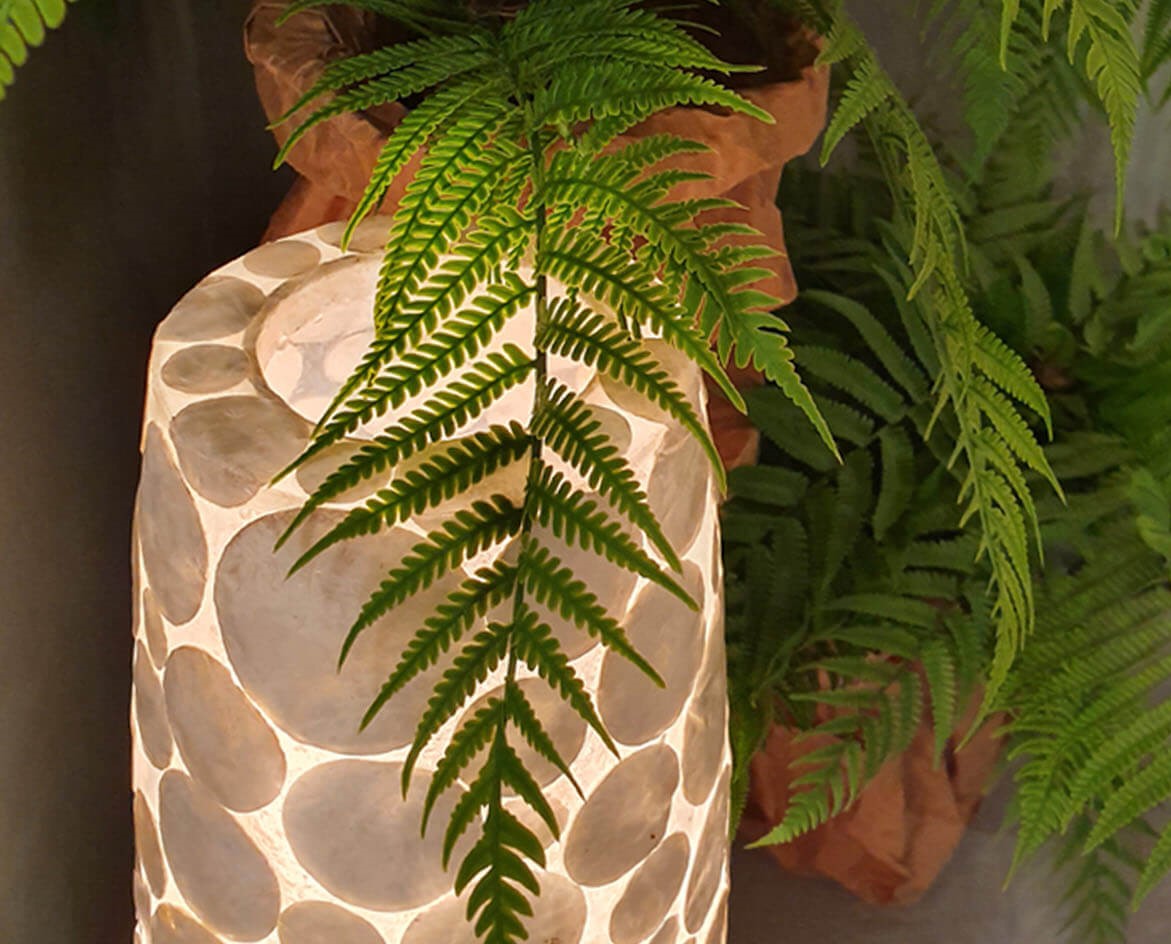 Vloerlamp Coin White - Apollo - Schelpenlamp 100 cm - Afbeelding 5