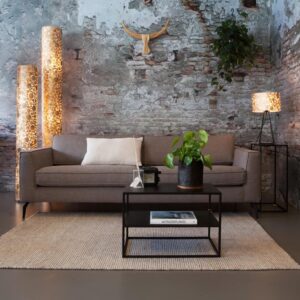 Vloerlamp Coin Gold - Cilinder - Schelpenlamp 200 cm