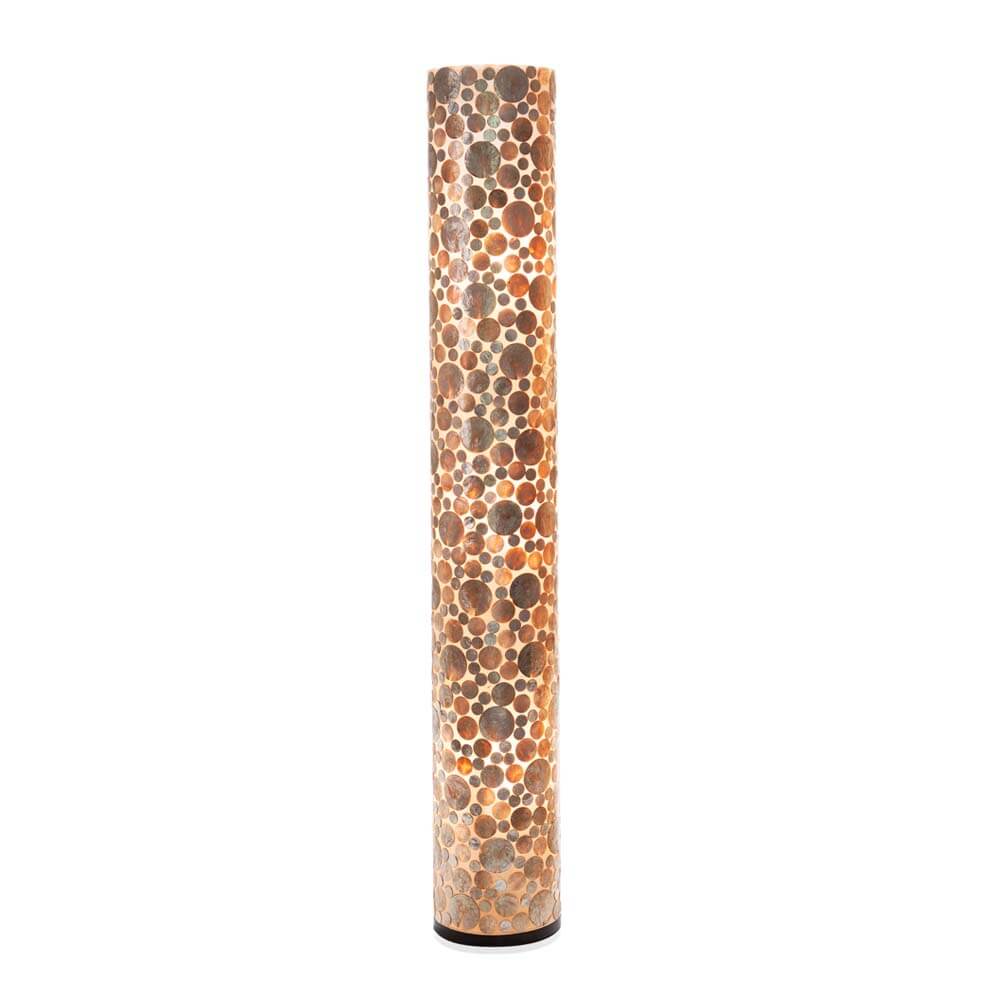 Vloerlamp Coin Gold - Cilinder - Schelpenlamp 150 cm - Afbeelding 3