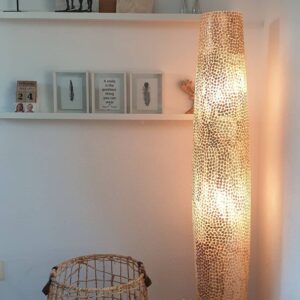Vloerlamp Wangi Gold - Apollo - Schelpenlamp 100 cm