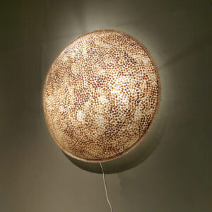 Wandlamp Wangi Gold - Moon - Schelpenlamp 60 cm