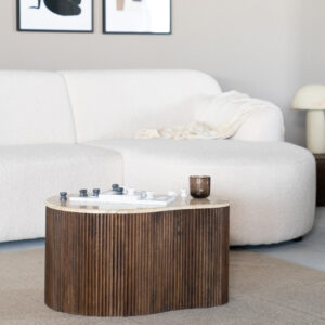 Mari Salontafel van Travertin - 70x47x38 cm