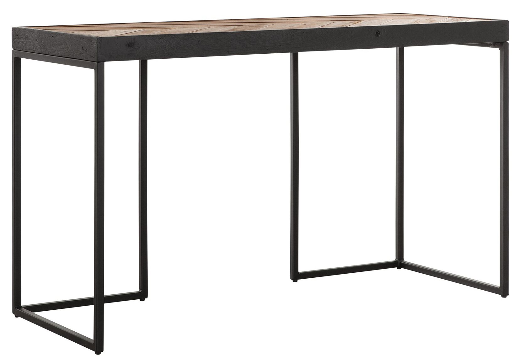 Sidetable / Bureau visgraat - Oud gerecycled teakhout - 125x50x76 cm - Afbeelding 7