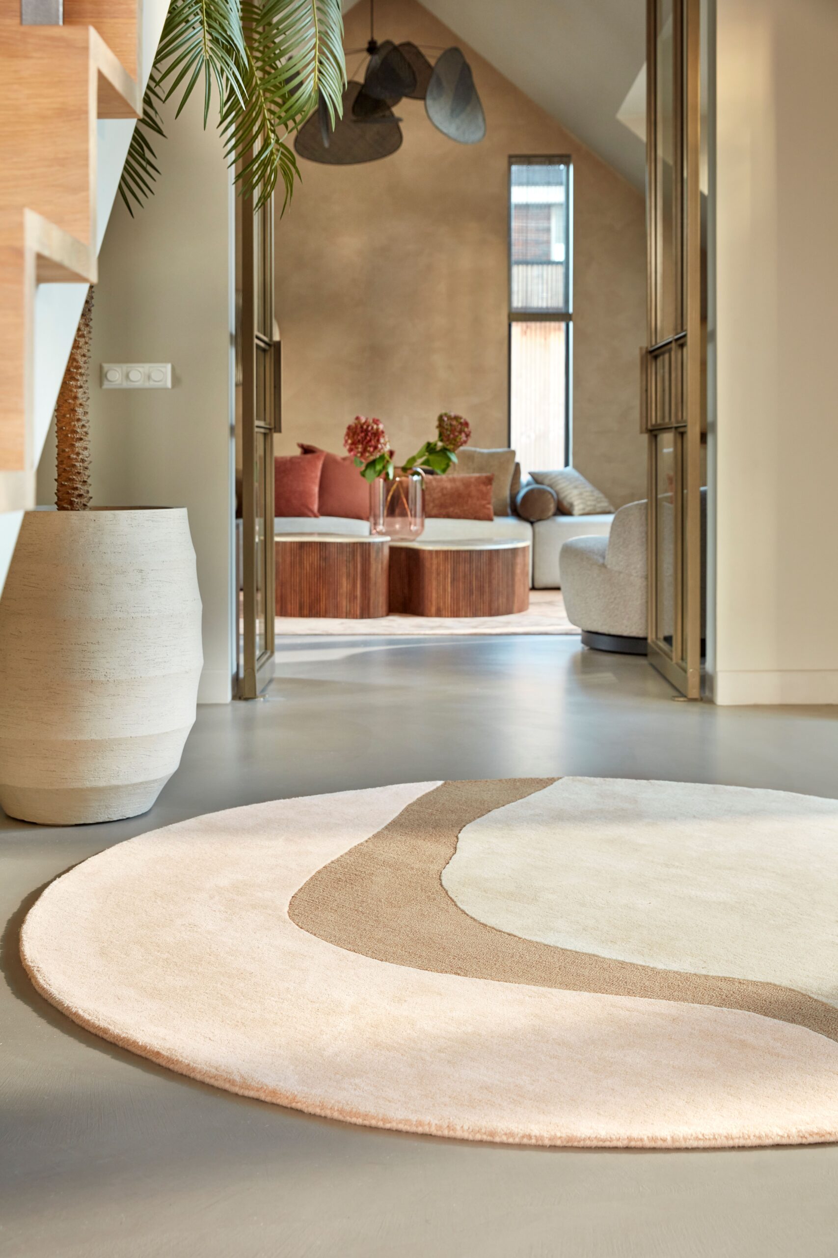 Rond vloerkleed Organix 200 cm ø - Ensuite by Brinker - 4 kleuren