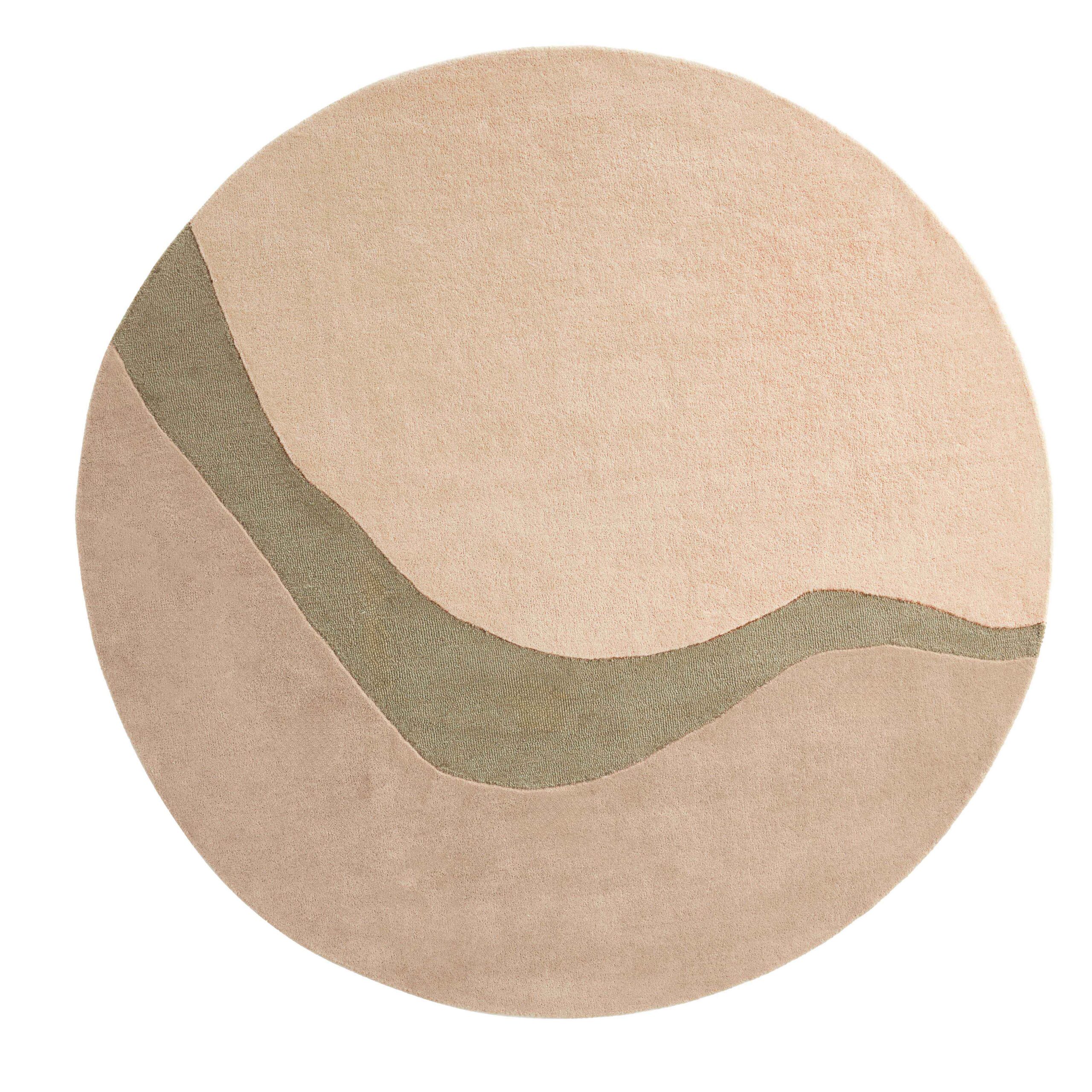 Vloerkleed rond Organix Khaki 750