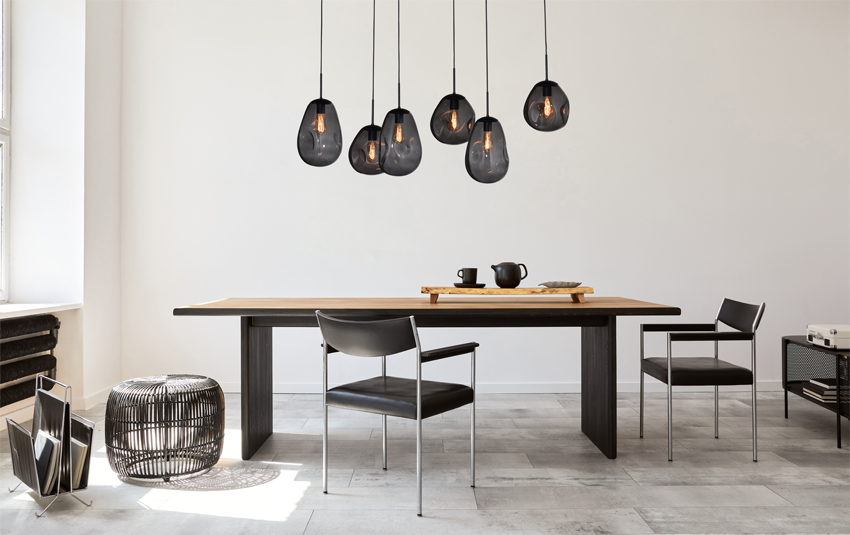 Hanglamp Lava met meerdere Smoke Grey lichtpunten