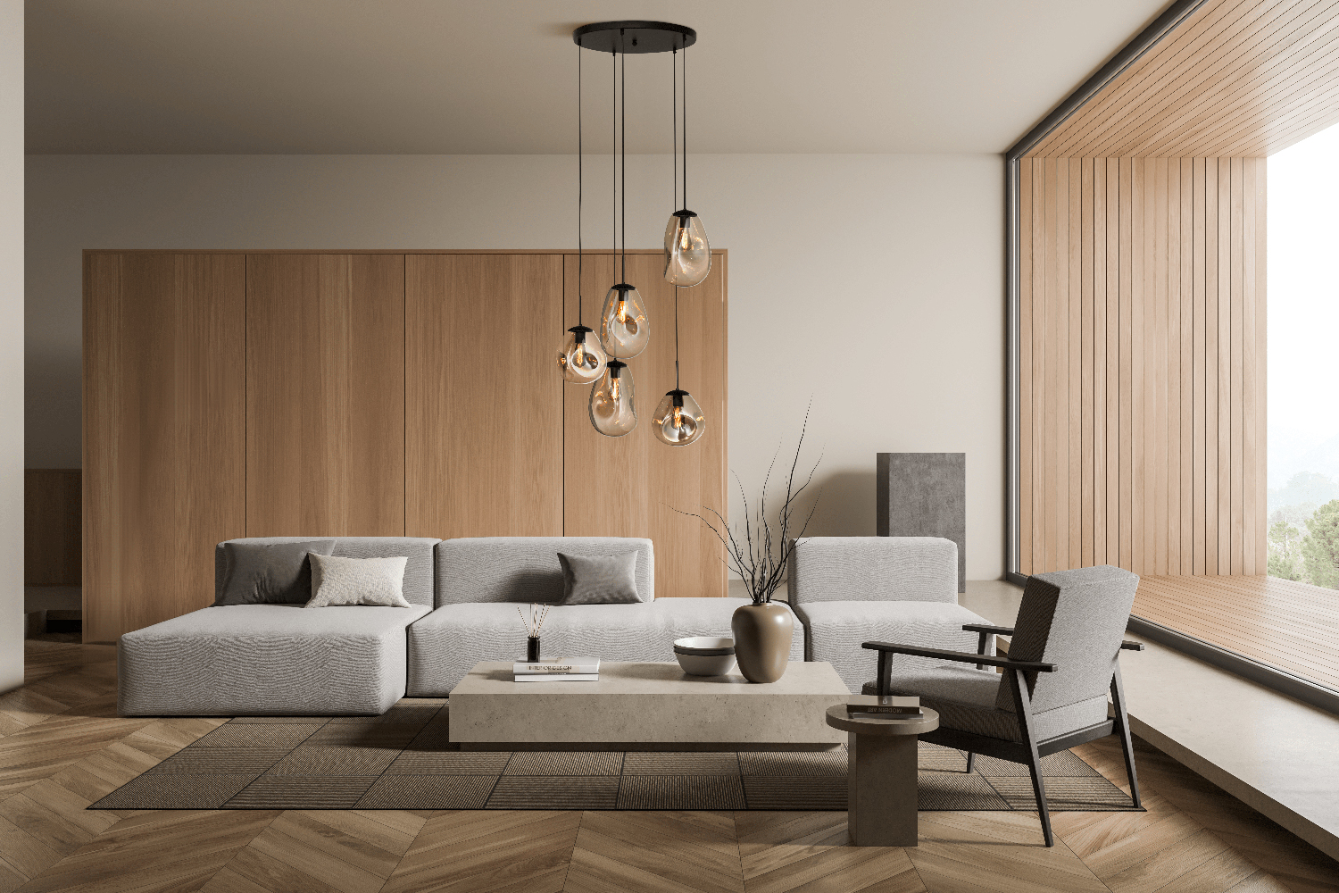 Hanglamp Lava met meerdere lichtpunten