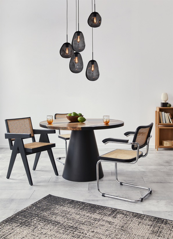 Hanglamp Lava Smoke Grey glas