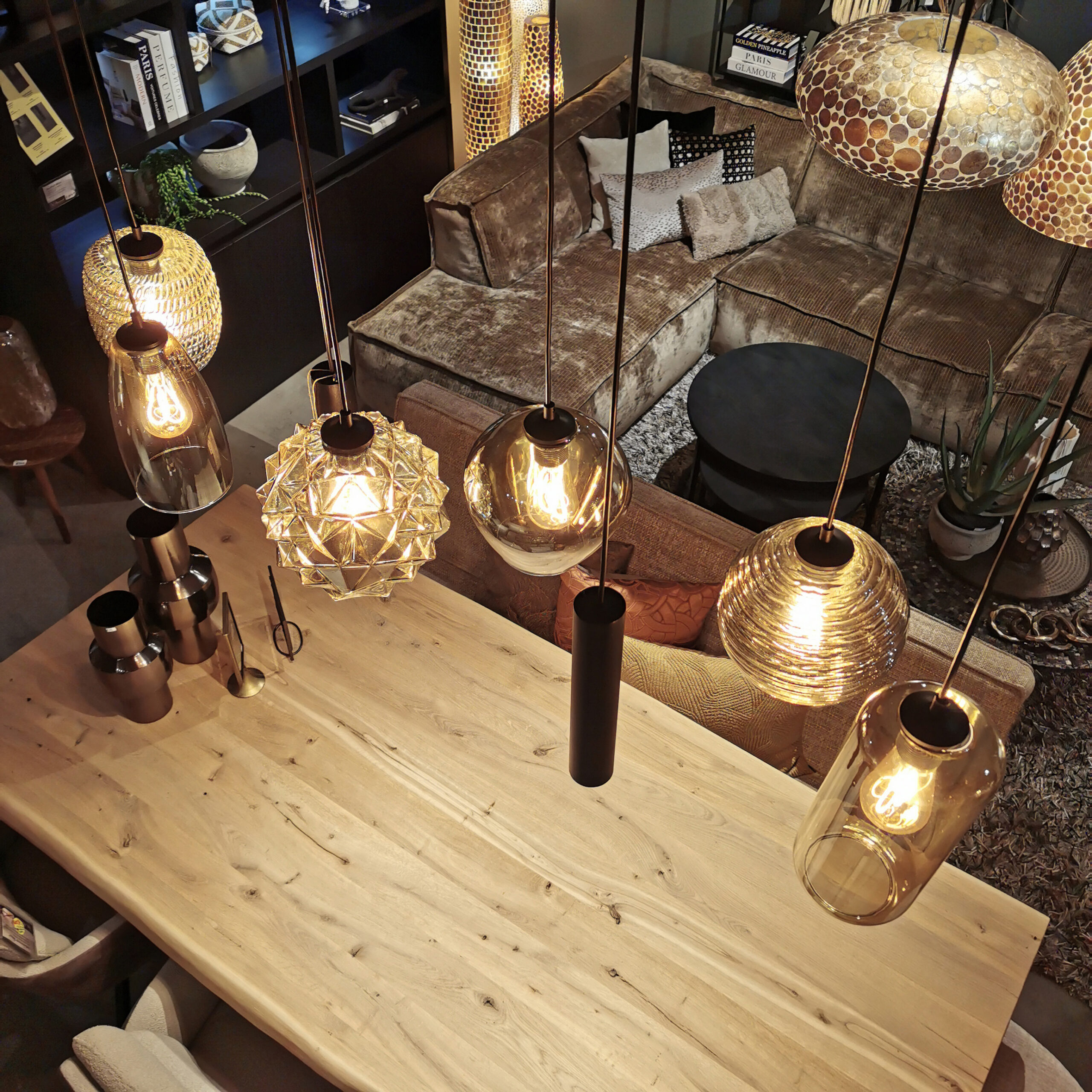 Hanglamp Quinto met meerdere lichtpunten