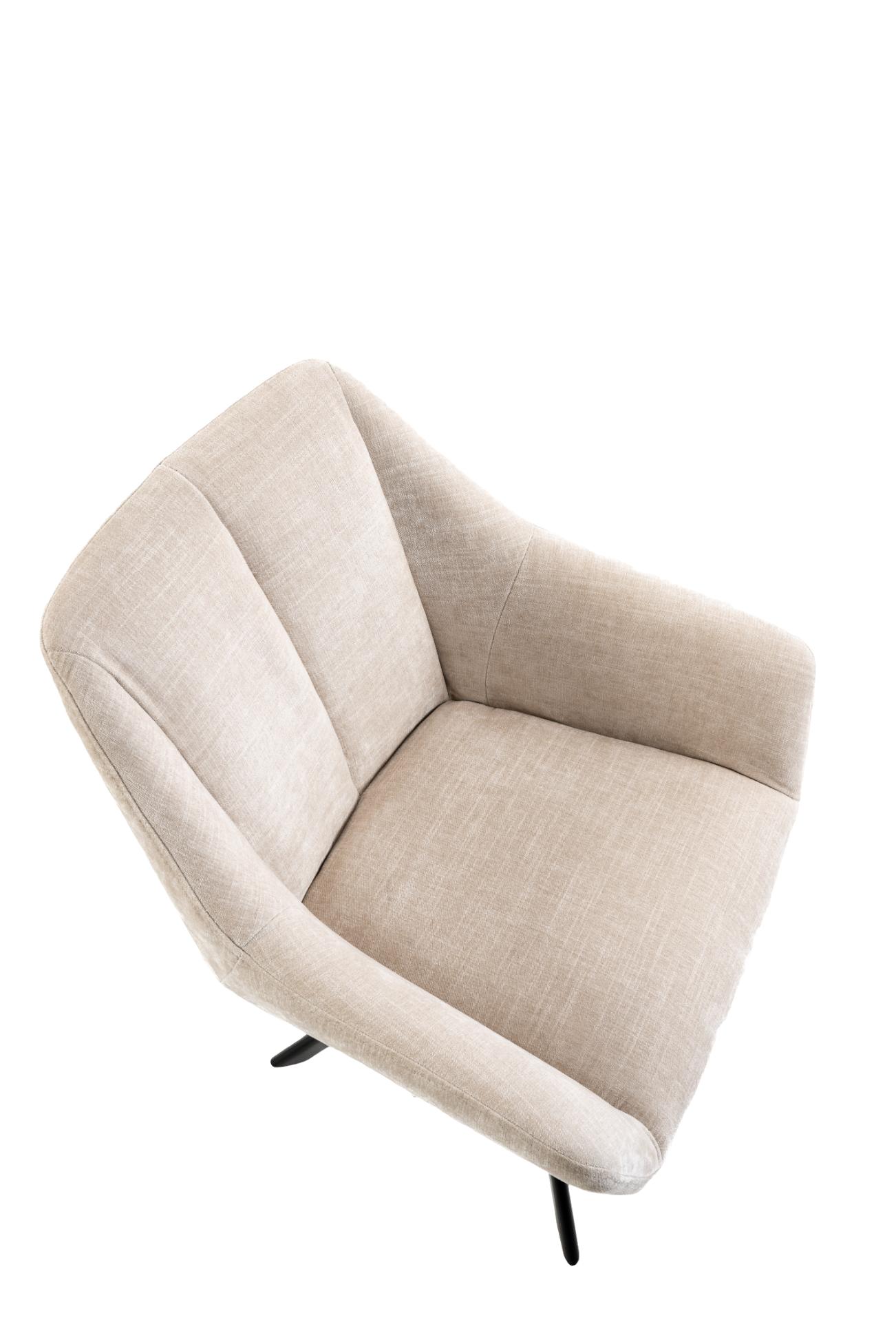 Madrid-stoelen-Milan-Beige-360-Zwarte-draaivoet