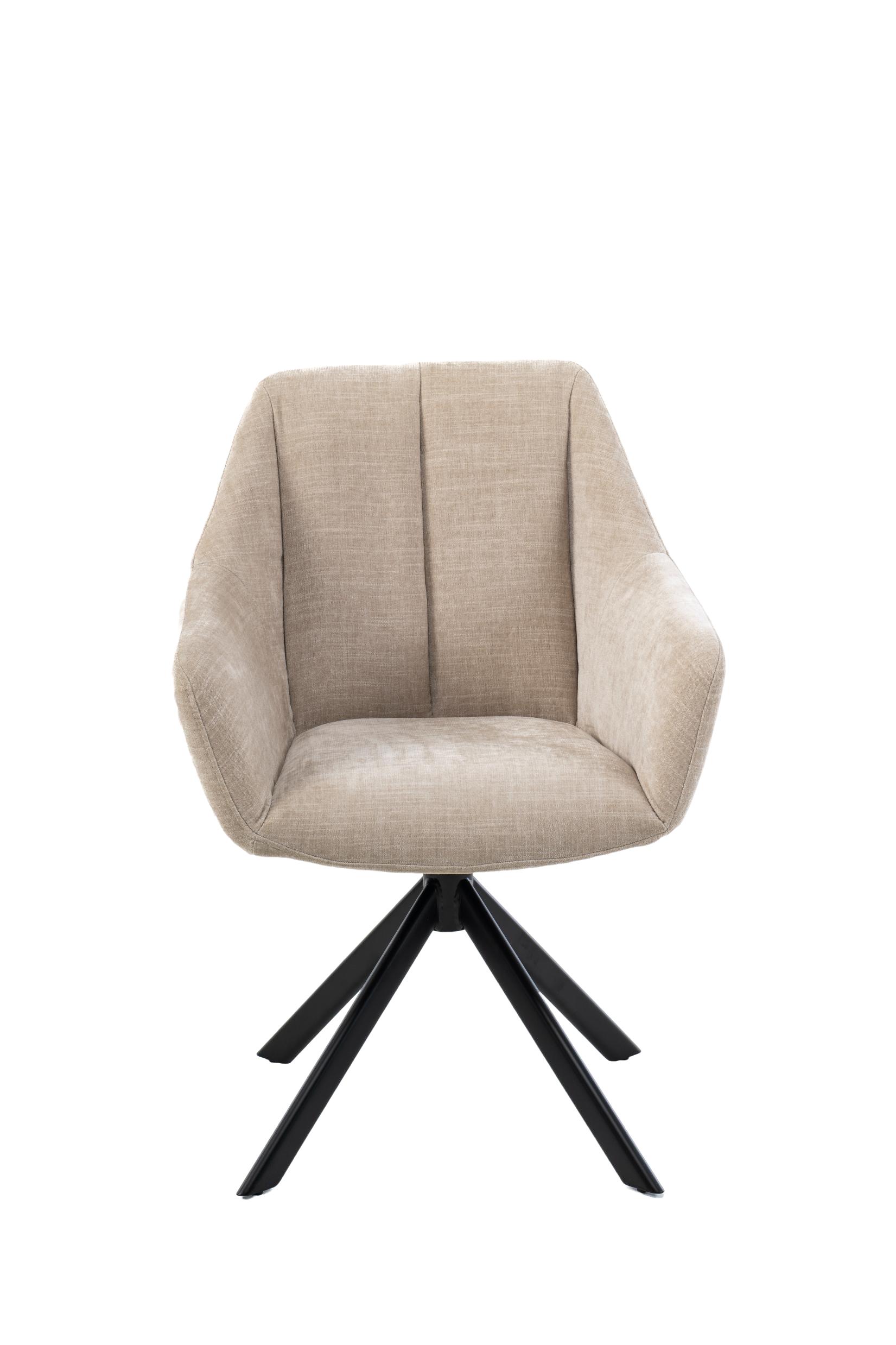 Stoel Madrid Milan Beige 360 Zwarte draaivoet