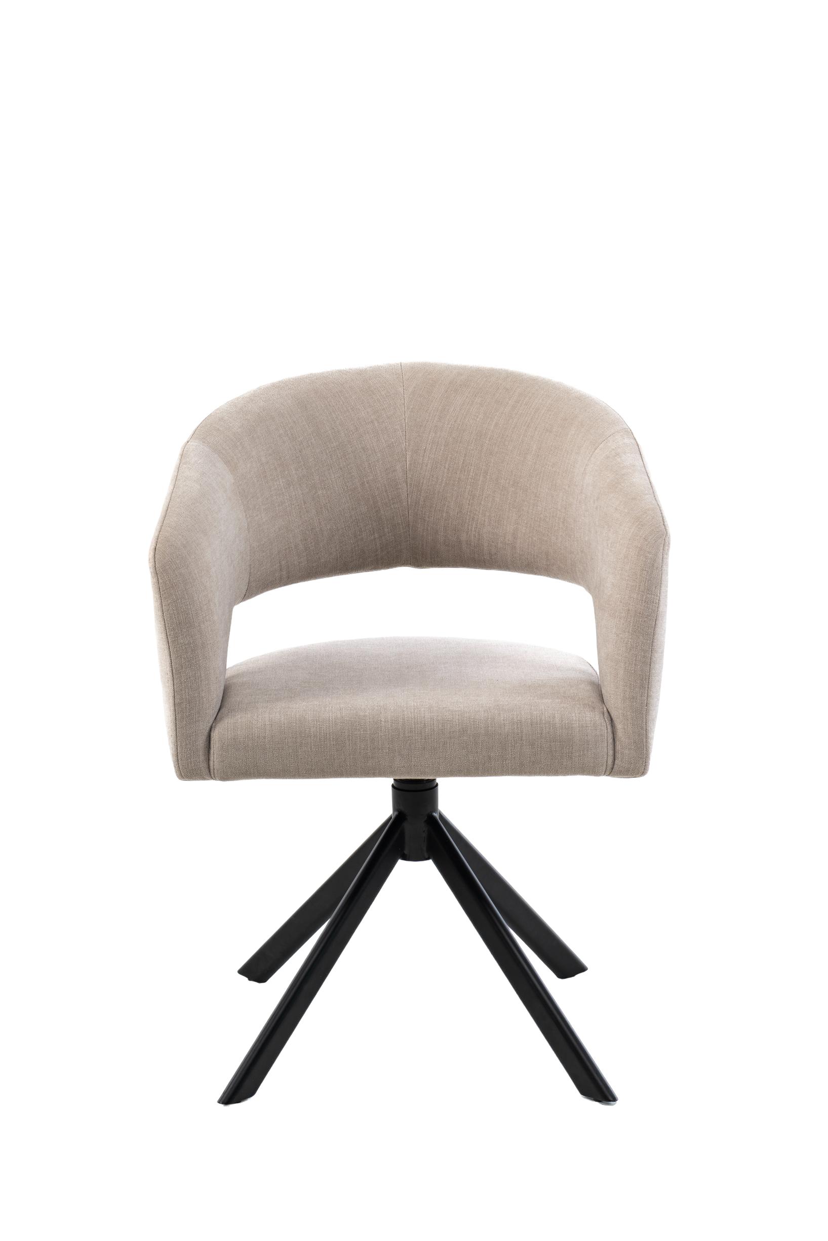 Tokyo eetkamerstoel - Wonder beige 100 - Zwarte draaivoet
