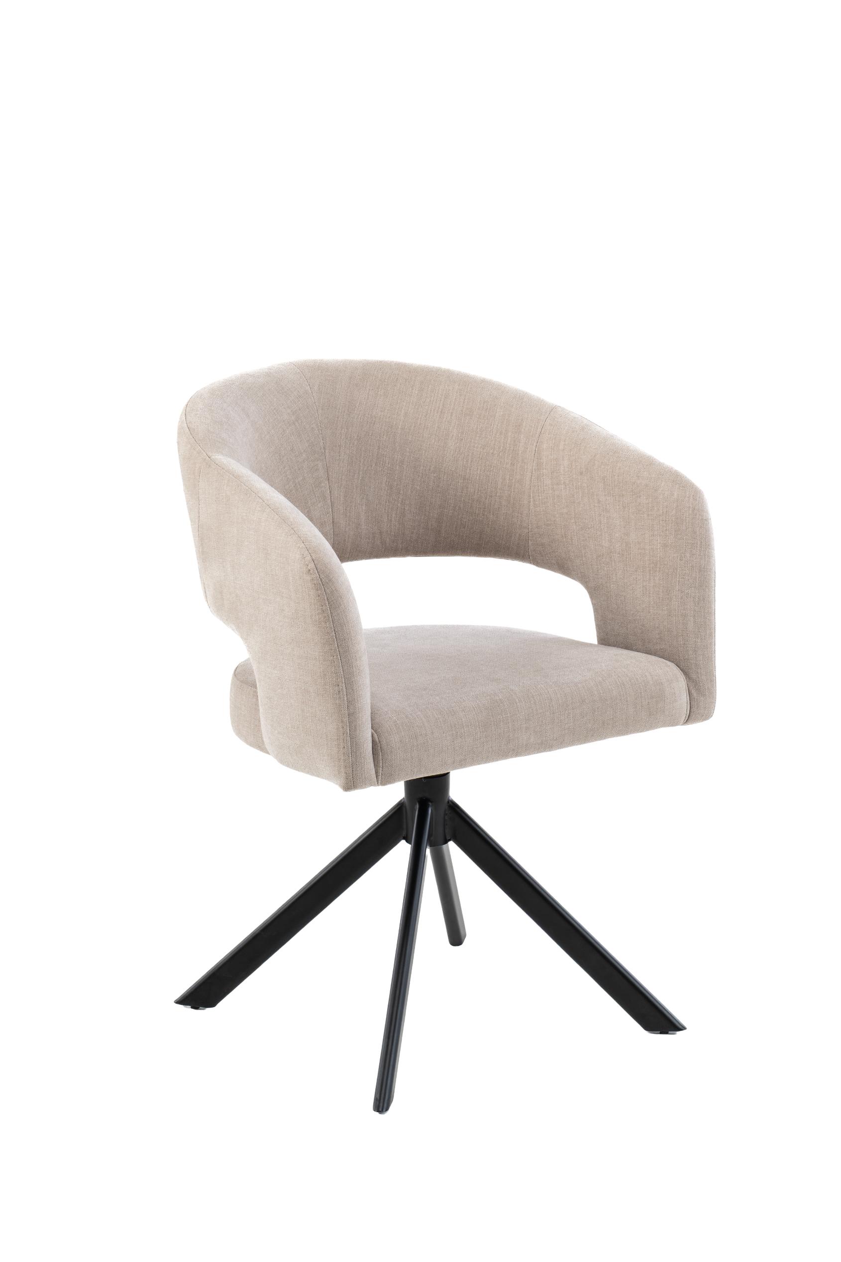Tokyo stoel - Wonder Beige 100 - Zwarte draaivoet