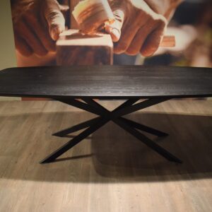 Eetkamertafel Deens ovaal - Verjongd eikenhout 3 cm - Meerdere varianten mogelijk