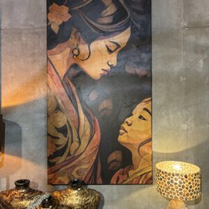 Schilderij Anak Ibu - Fine Art - Limited edition - 200 x 100 cm