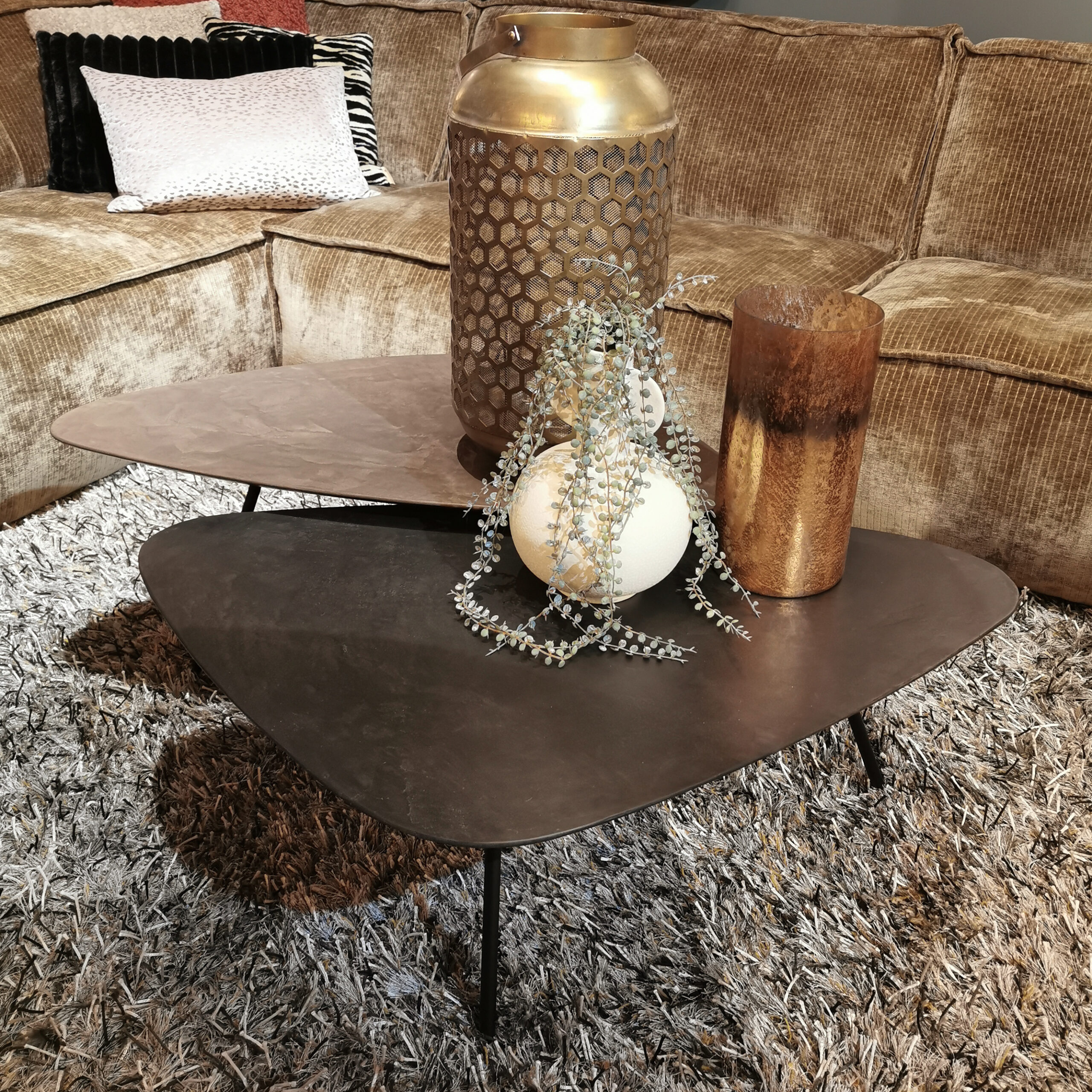 Set van 2 salontafels Plectro Earth