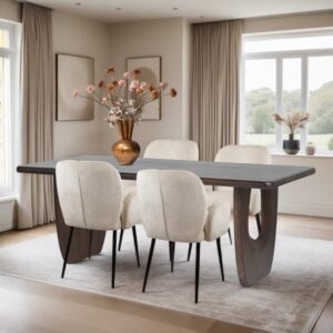 Eetkamertafel Handai - Walnootkleurig mangohout -Japandi stijl - 180, 200, 220, 240 en 280 cm lang