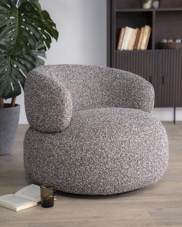 Maeve draaifauteuil - Taupe Maywood