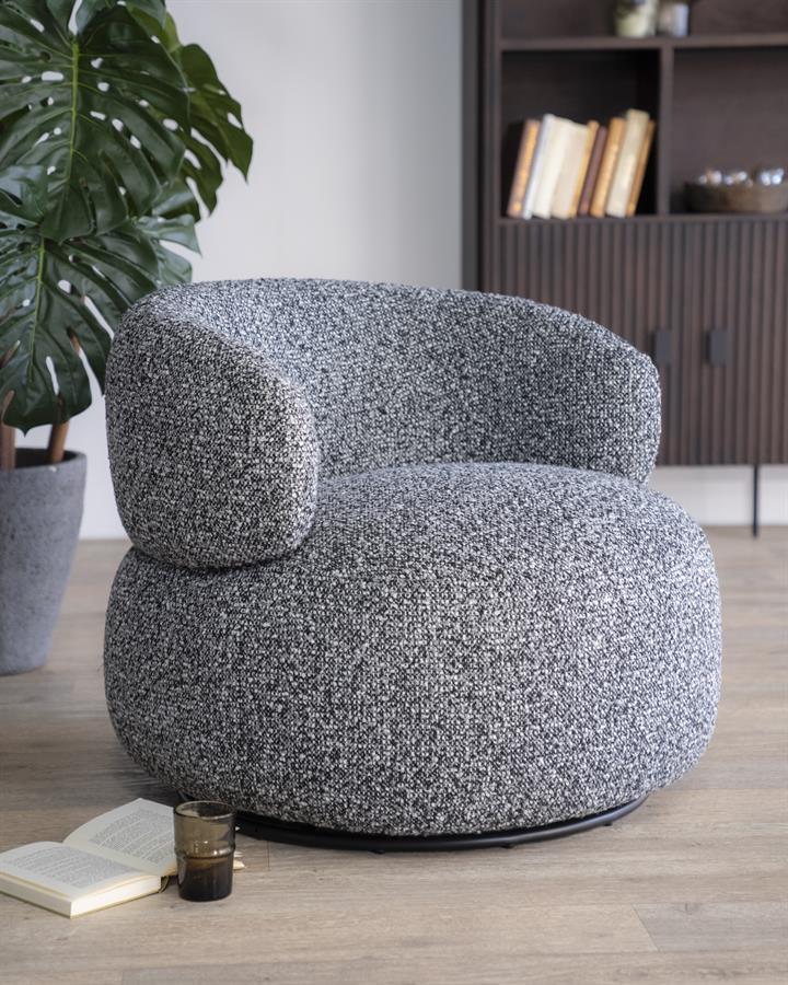 Maeve draaifauteuil - Zwart Maywood