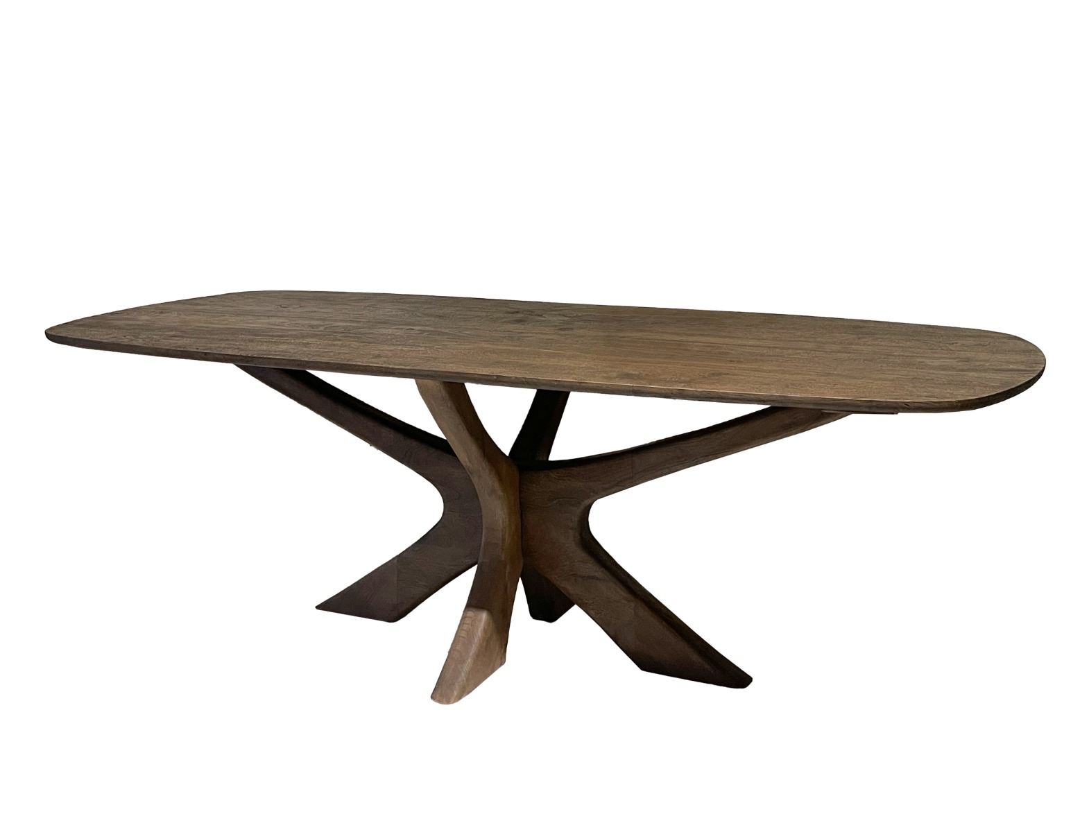 Eetkamertafel Montraux - Bruin mangohout - 220 en 250 cm lang